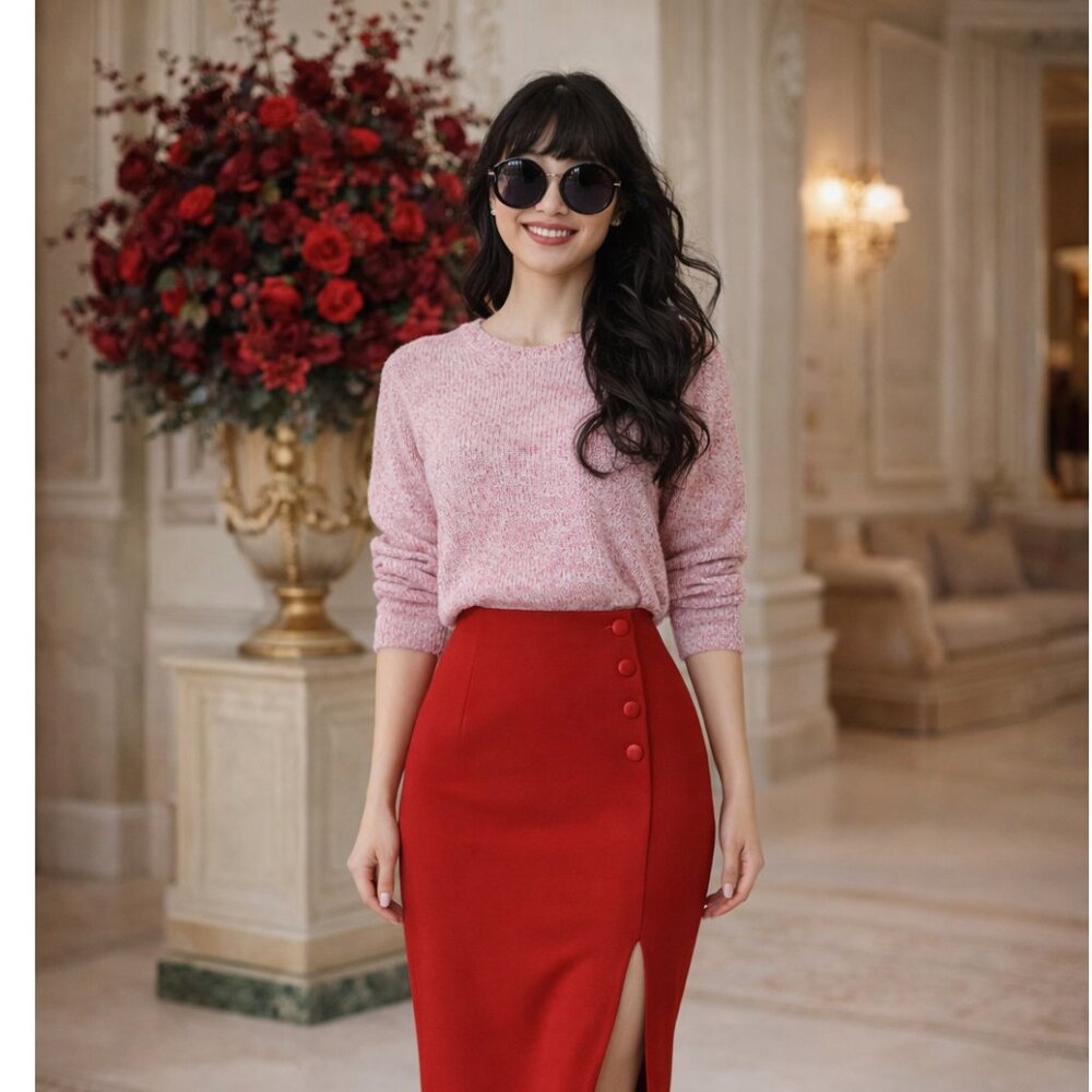 MAJE ROSE SHIMMER CROPPED SWEATER PULLOVER SZ 1 (XS-S) - Picture 2 of 16